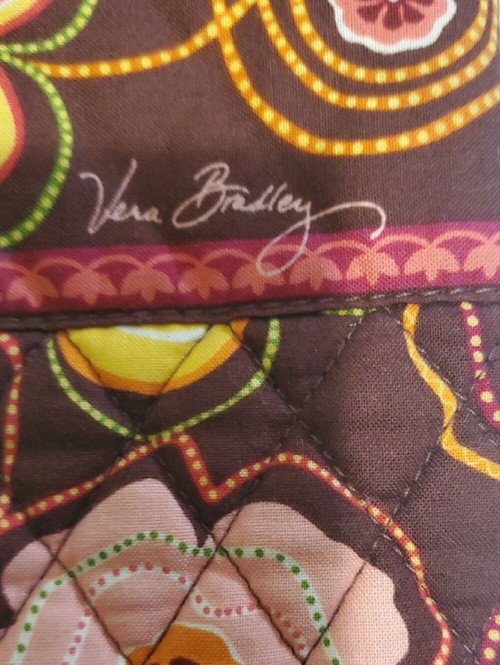 Vera Bradley Brown Floral Curling,flattening irons/anything That Fits. 12x4in - Picture 2 of 7